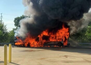 Electric School Bus Bursts Into Flames In LA