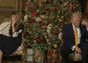 President and Melania Trump Answer NORAD Santa Calls - 12/24/25