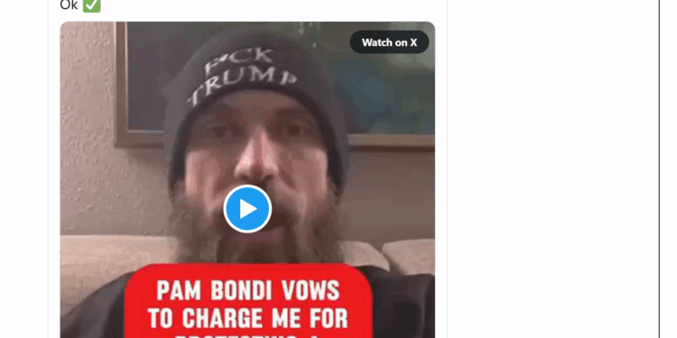 Anti-ICE Church Protester Who Dared Bondi To Arrest Him Gets His Wish