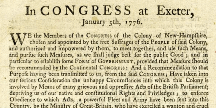 The importance of NH's 1776 constitution