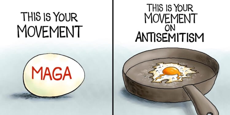Branco Cartoon - Antisemitism Brain Rot