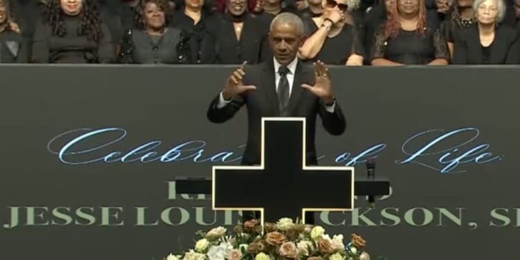 Harris, Obama use Jesse Jackson funeral for politics