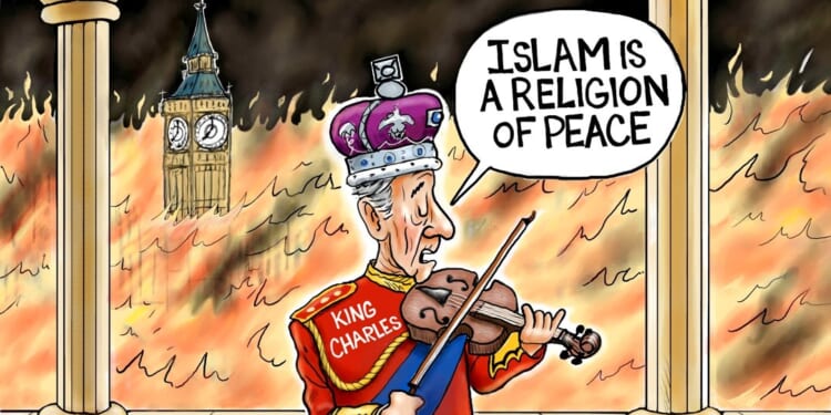 Branco Cartoon - While Britain Burns