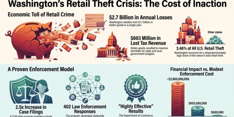 Washington’s retail theft crisis is getting worse and Governor Ferguson’s veto won’t help