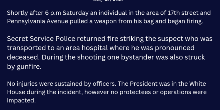 White House Secured as Two People Shot in Gunfight with Secret Service