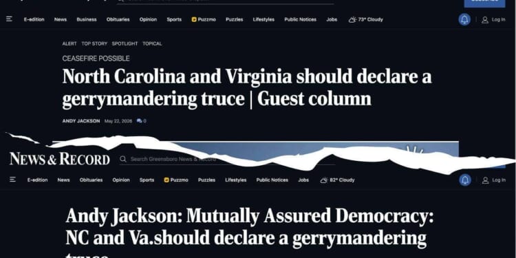 North Carolina and Virginia should declare a gerrymandering truce