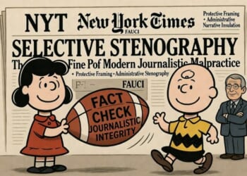 NYT Fauci Selective Stenography: The Fine Print of Modern Journalistic Malpractice & Charlie Brown
