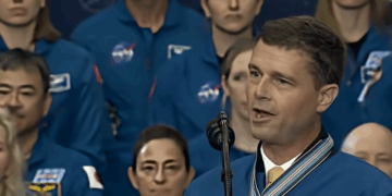 President Trump presents the Congressional Space Medal of Honor to the Artemis II Astronauts