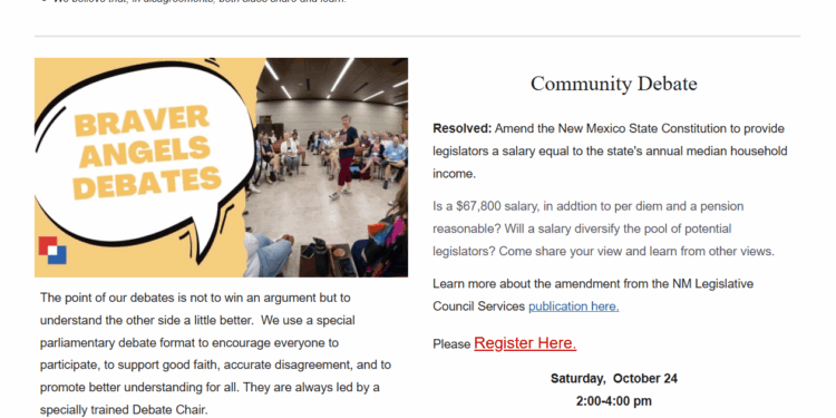 RGF president to debate Amendment 4 (paid Legislature) at Braver Angels event